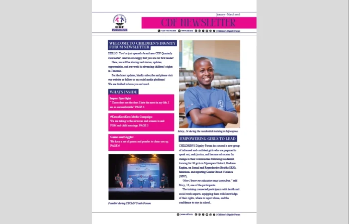 CDF Newsletter (1) Latest Newsletter on Children’s Rights